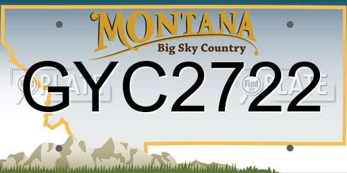 GYC2722 Montana License Plate