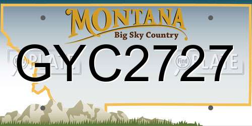 GYC2727 Montana License Plate