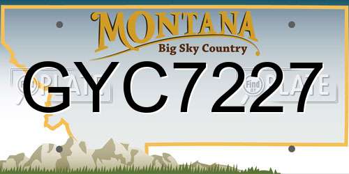 GYC7227 Montana License Plate