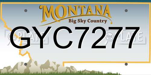 GYC7277 Montana License Plate