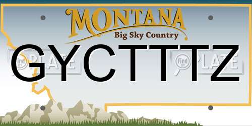 GYCTTTZ Montana License Plate