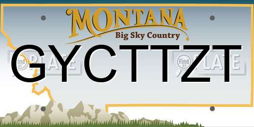 GYCTTZT Montana License Plate