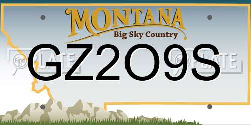 GZ2O9S Montana License Plate