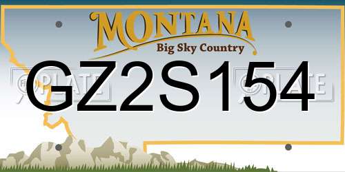 GZ2S154 Montana License Plate