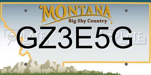 GZ3E5G Montana License Plate
