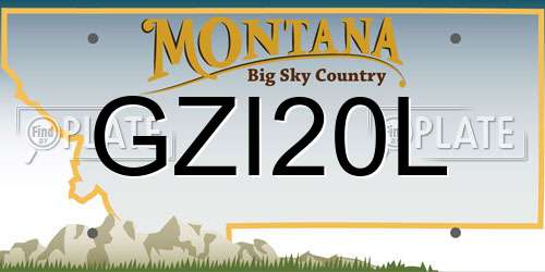 GZI20L Montana License Plate