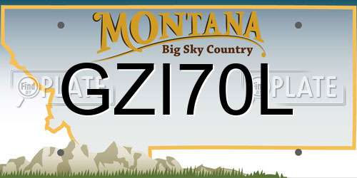 GZI70L Montana License Plate