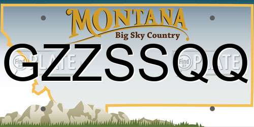 GZZSSQQ Montana License Plate