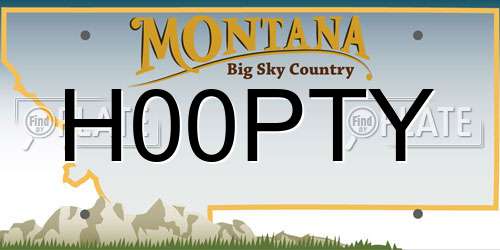 H00PTY Montana License Plate