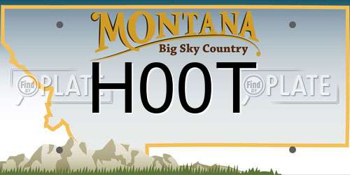 H00T Montana License Plate