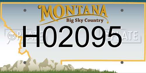 H02095 Montana License Plate