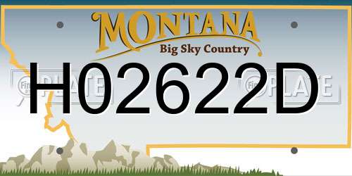 H02622D Montana License Plate