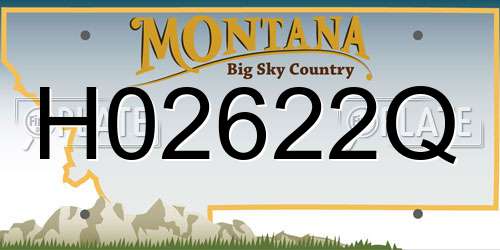 H02622Q Montana License Plate
