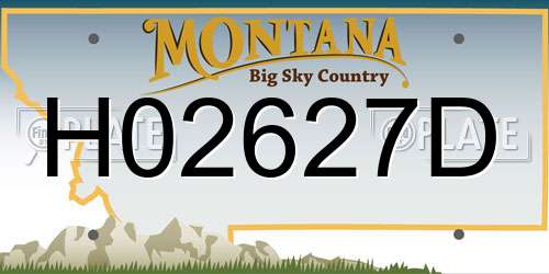 H02627D Montana License Plate