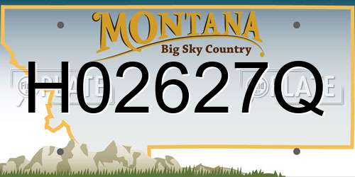 H02627Q Montana License Plate
