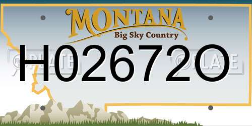 H02672O Montana License Plate