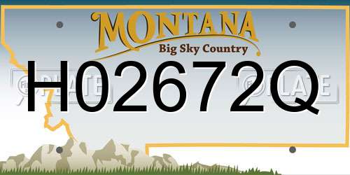 H02672Q Montana License Plate