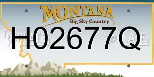 H02677Q Montana License Plate