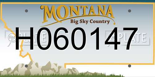 H060147 Montana License Plate
