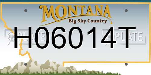 H06014T Montana License Plate