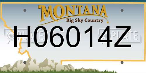 H06014Z Montana License Plate