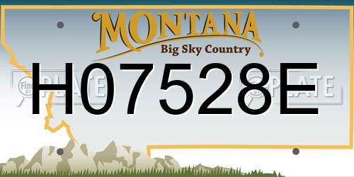 H07528E Montana License Plate