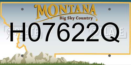 H07622Q Montana License Plate