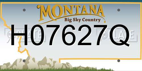 H07627Q Montana License Plate