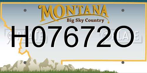 H07672O Montana License Plate