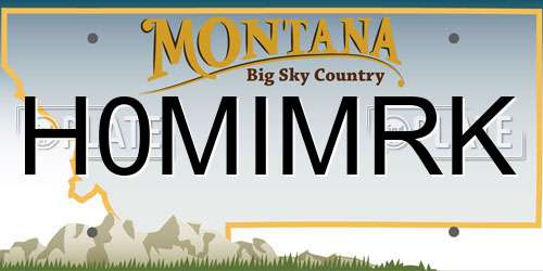 H0MIMRK Montana License Plate