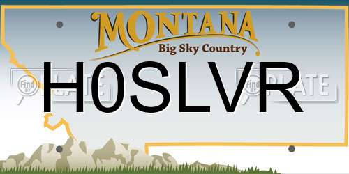 H0SLVR Montana License Plate