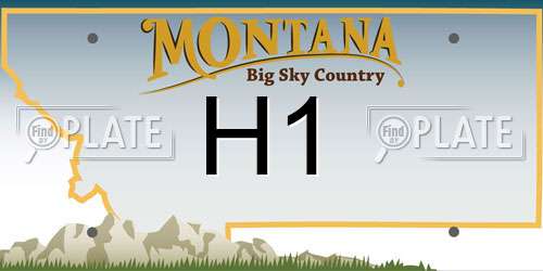 H1 Montana License Plate