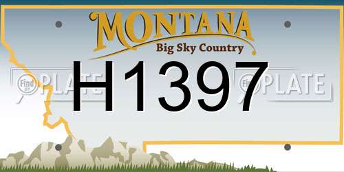 H1397 Montana License Plate