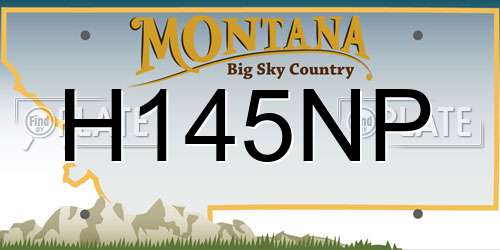 H145NP Montana License Plate