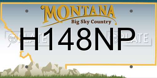 H148NP Montana License Plate