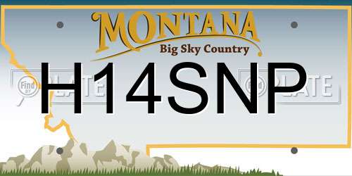H14SNP Montana License Plate