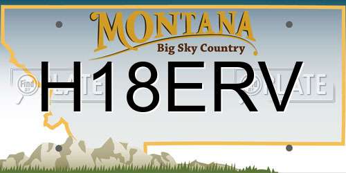 H18ERV Montana License Plate