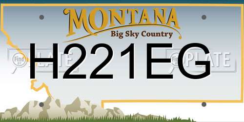 H221EG Montana License Plate