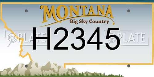 H2345 Montana License Plate