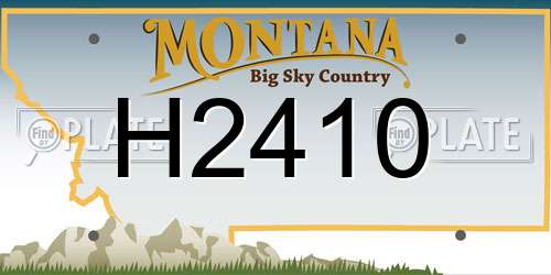 H2410 Montana License Plate