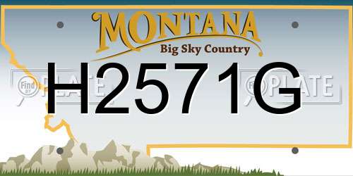 H2571G Montana License Plate