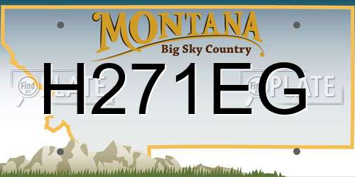 H271EG Montana License Plate