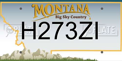 H273ZI Montana License Plate
