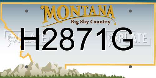 H2871G Montana License Plate