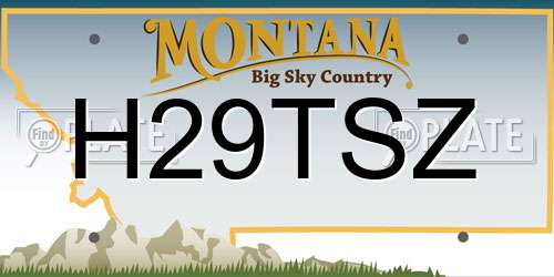 H29TSZ Montana License Plate
