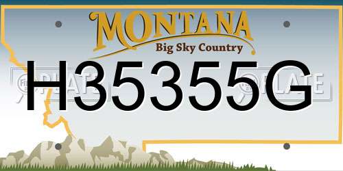 H35355G Montana License Plate