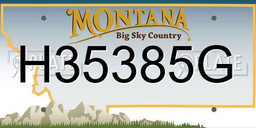 H35385G Montana License Plate