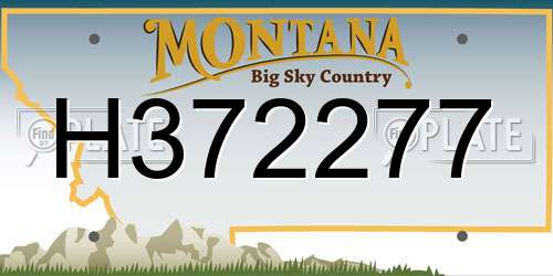 H372277 Montana License Plate