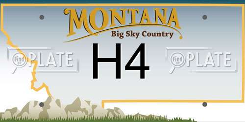 H4 Montana License Plate