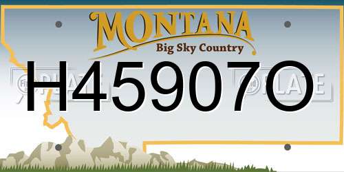H45907O Montana License Plate